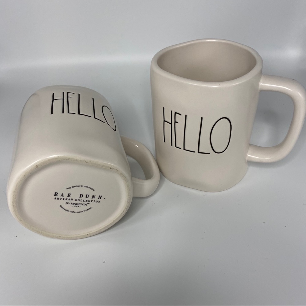 Rae Dunn Hello Coffee Mugs